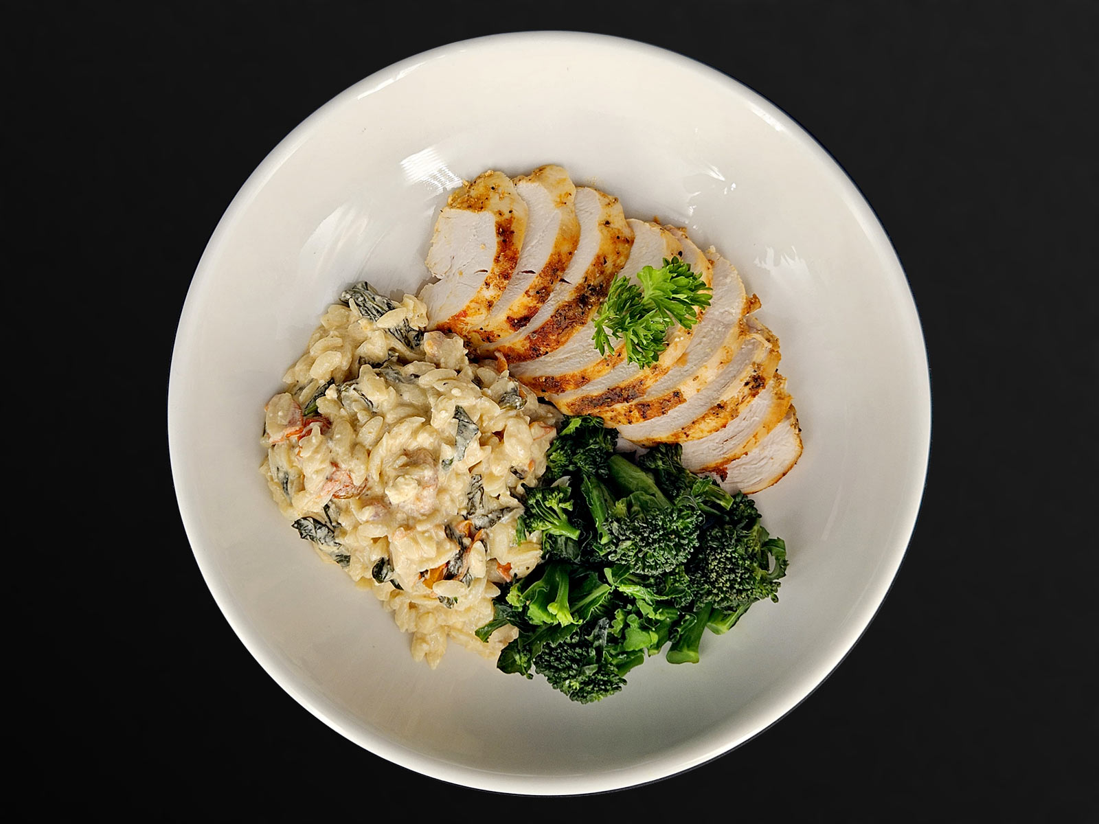 Baked Cajun Chicken with Feta & Orzo Pasta