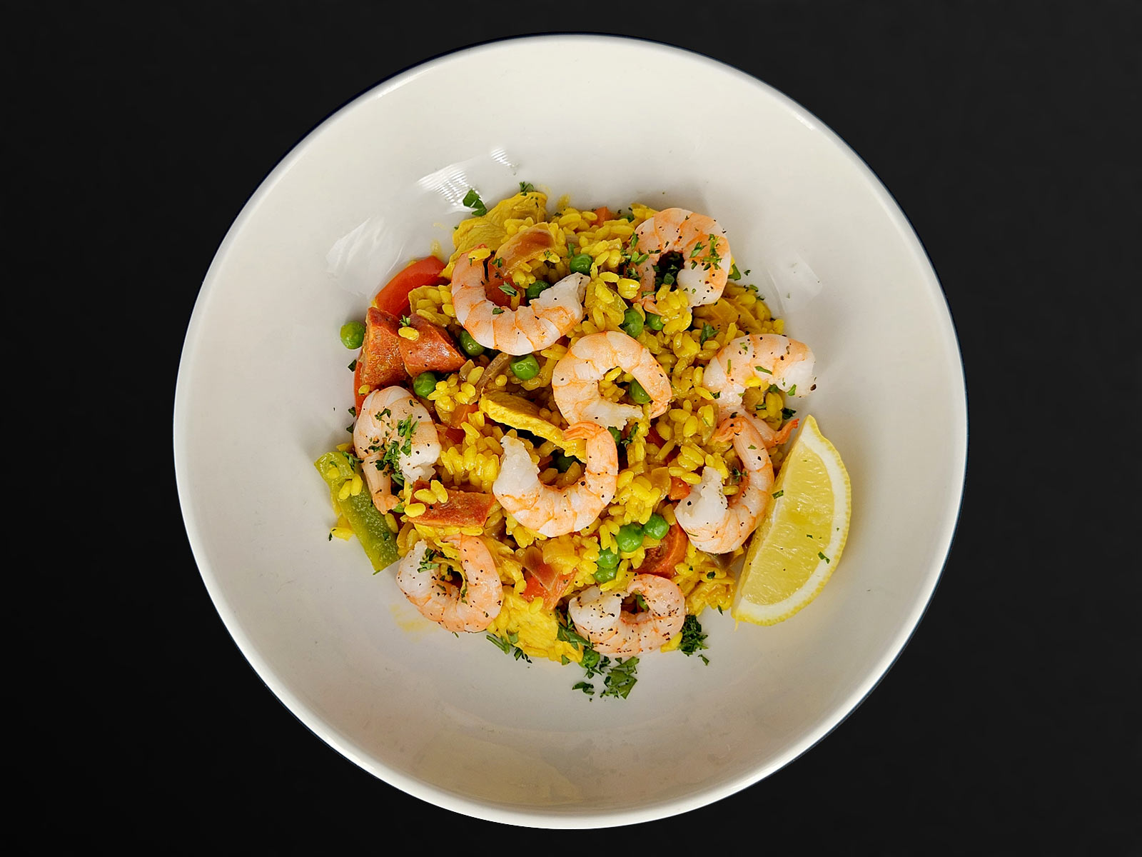 Prawn, Chicken & Chorizo Paella