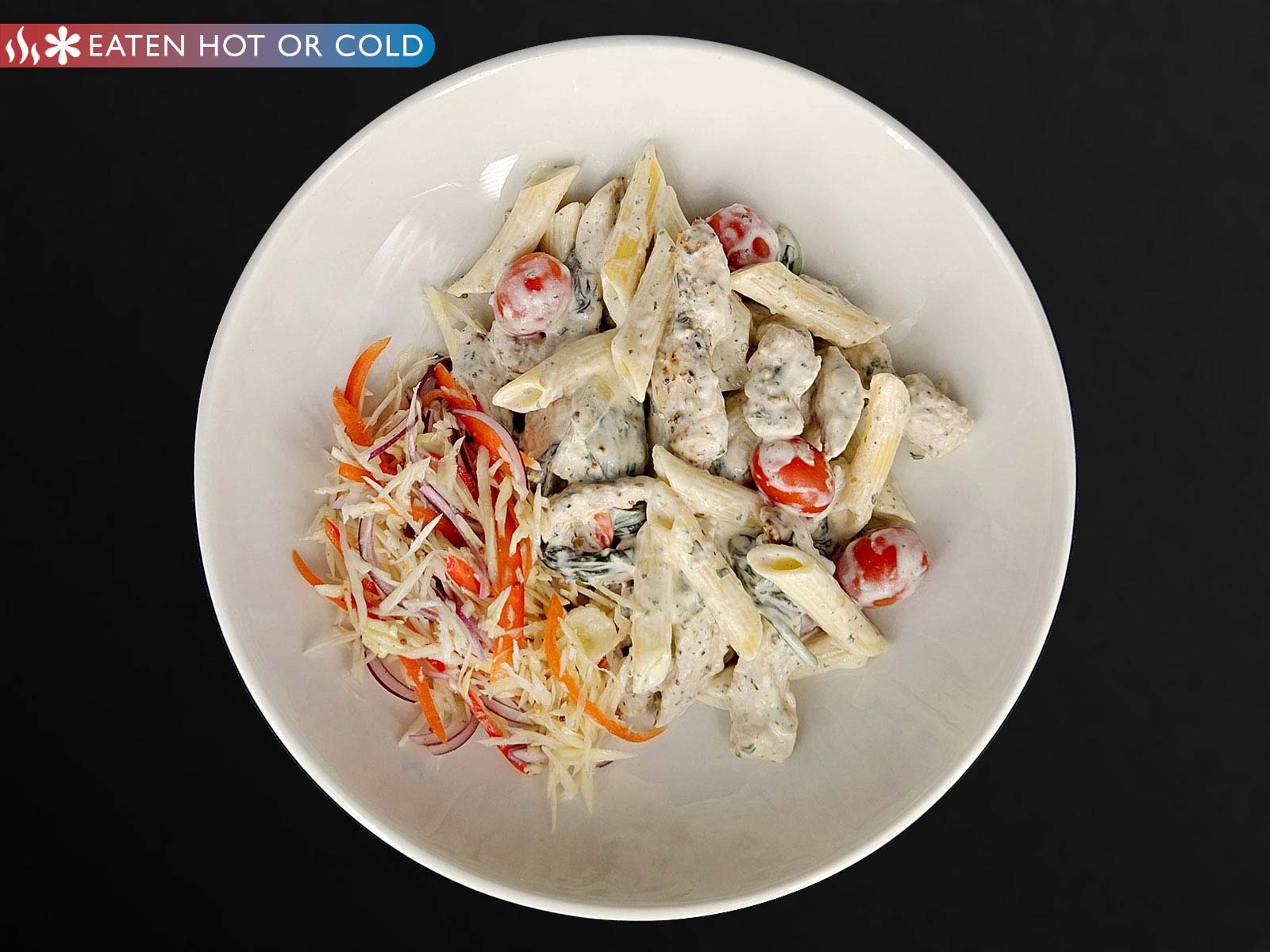 Creamy Turkey Pasta with Salad