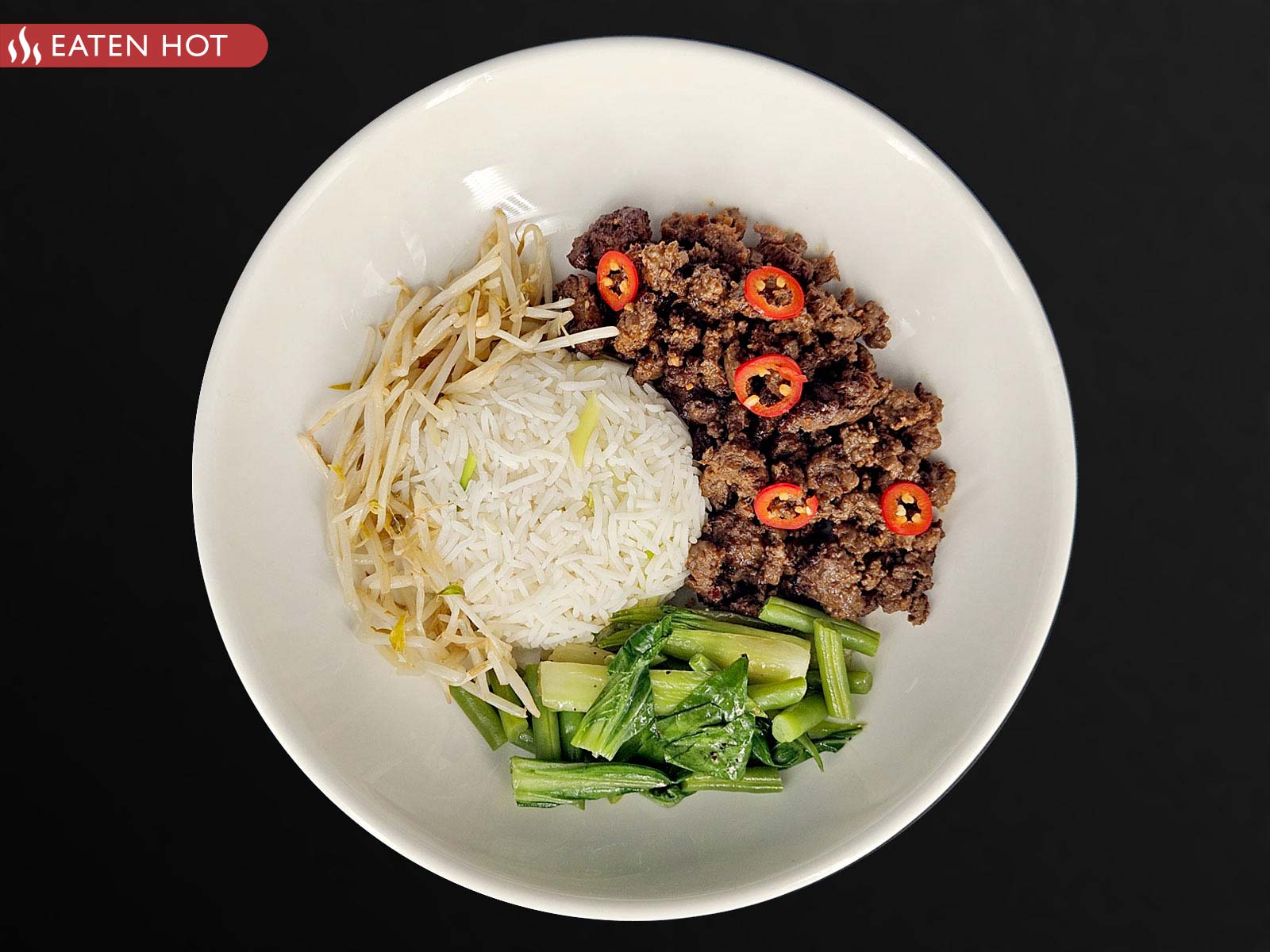 Asian Chilli Beef with Mixed Greens