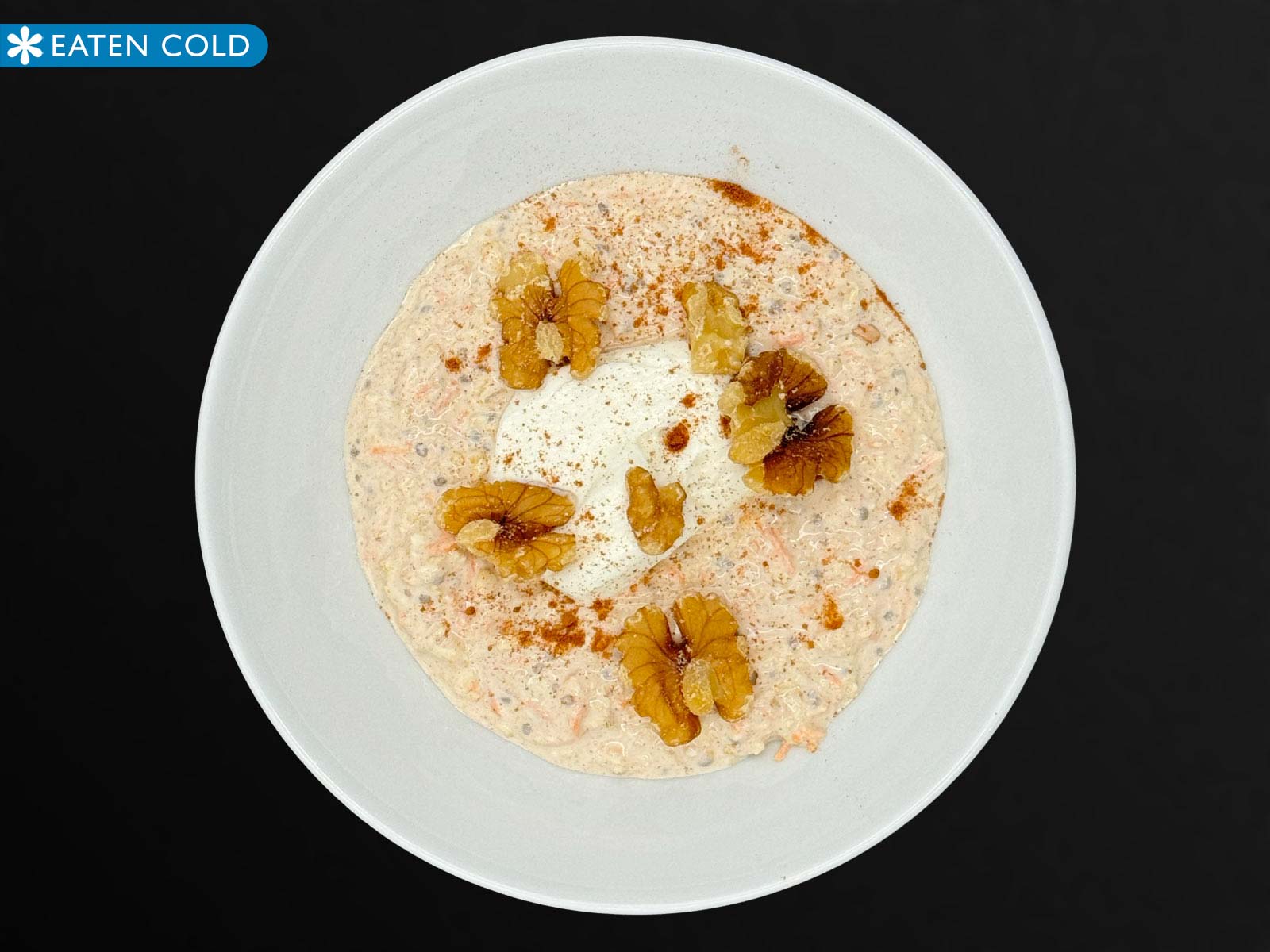 Carrot Overnight Oats with Walnuts