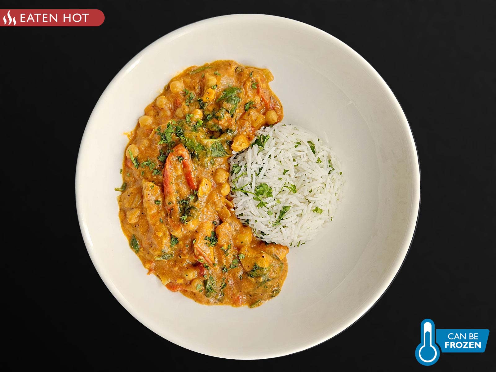 Turkey & Chickpea Curry with Rice and Spinach